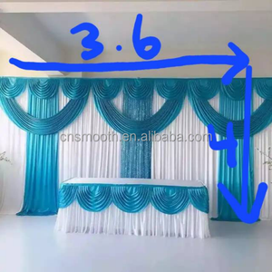 Vente directe d'usine Rideau de mariage blanc Décoration de salle Studio avec réduction - Product Image 2