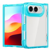 Étui de téléphone blindé 3 en 1, hybride PC TPU, antichoc, transparent, protection pour iPhone 18 DUO 16