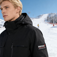 Veste matelassée de sport réversible imperméable avec fermeture éclair, logo personnalisé, grande taille, écologique, pour homme, de haute qualité, isolée pour l'hiver, à capuche