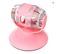 Distributeur de nourriture interactif rotatif portable en plastique pour chat, jouet puzzle, alimentation lente, étanche, pour chats d'intérieur, petite/moyenne taille, bol mignon
