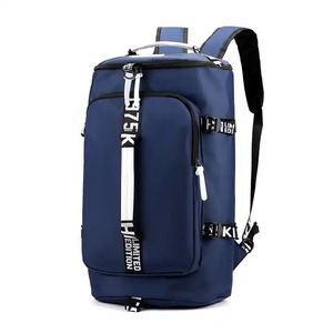 Sac de sport à grande capacité avec logo personnalisé, nylon de haute qualité, sac de voyage, randonnée, bagages, motif de ceinture tendance, fermeture à glissière - Product Image 1