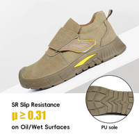 Chaussures de sécurité en daim avec logo personnalisé, semelle intermédiaire en Kevlar 6KV, isolation électrique, anti-écrasement, résistantes aux perforations, semelle extérieure en PU, bottes de travail OEM