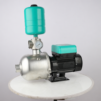Pompe à eau automatique en acier inoxydable avec réservoir sous pression et manomètre pour système d'alimentation en eau domestique