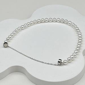 Bracelet en perles d'eau douce Zhuji 3,0-3,5 mm Haute brillance pour Xiaomi Perle 925 Argent Boucle magnétique Chic Perle d'eau douce - Product Image 1