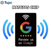 Matte PVC NFC Smart Card, NTAG215 Chip, Unterstützung für individuellen Druck, Google-Bewertungskarte für Einzelhandelsgeschäfte