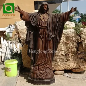 종교 장식 청동 예수 동상 큰 금속 조각