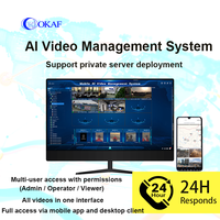 OKAF 4*200W tour de surveillance mobile à énergie solaire CCTV caméra de sécurité remorque 4G 5G