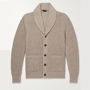 ODM Winter Thick <strong>Men</strong> <strong>Cardigan</strong> Sweater With Button Knitted <strong>Shawl</strong> <strong>Collar</strong> Cashmere <strong>Cardigan</strong> <strong>Men</strong> - Product Image 1