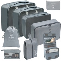 9 jeux de cubes d'emballage de luxe valises voyage bagages organisateurs d'emballage maille extensible cubes d'emballage