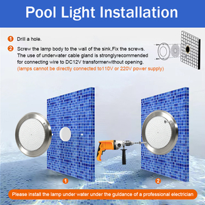 Nouvelle lampe de <span class=keywords><strong>piscine</strong></span> ultra-fine et plate, contrôle WiFi par application, IP68, projecteur LED RGB subaquatique fin en PC - Product Image 6