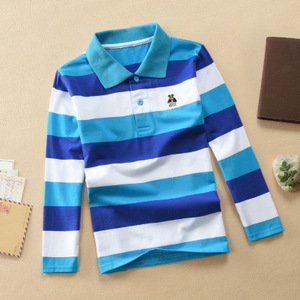 Vêtements pour enfants à manches longues en gros, <span class=keywords><strong>de</strong></span> 2 à 15 ans, coton en stock, t-shirt rayé tendance, polos pour enfants, polos pour garçons - Product Image 6