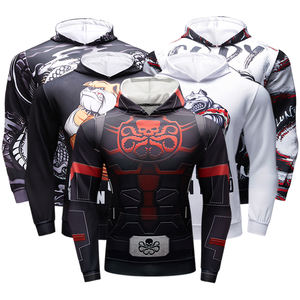 2025 hommes Anime 3d imprimé <span class=keywords><strong>pull</strong></span> à capuche Rash Guard chemise à capuche <span class=keywords><strong>Surf</strong></span> logo personnalisé haut <span class=keywords><strong>de</strong></span> gymnastique vêtements d'entraînement avec poche pour hommes - Product Image 1