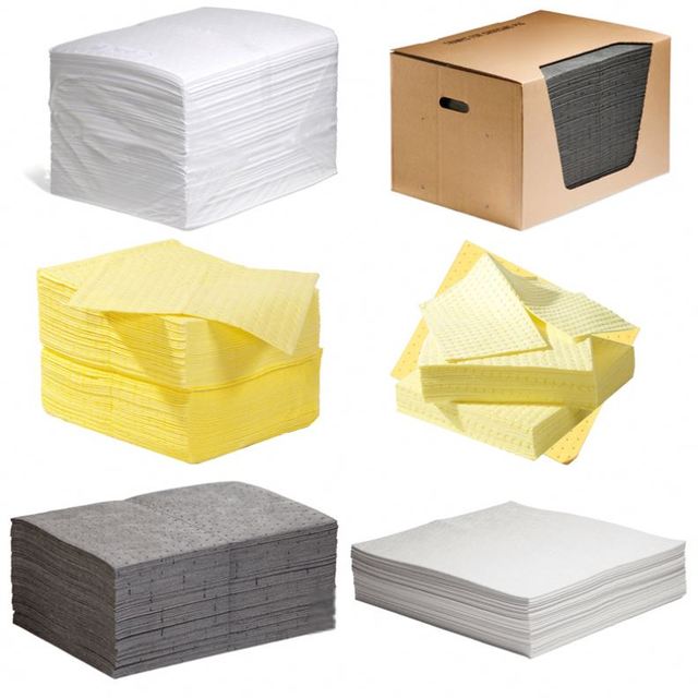 Dimpled Oil Absorbent Pads Water Absorbing for Ink 2Mm Pad Absorb Hydrocarbon Universal Polyester Grey