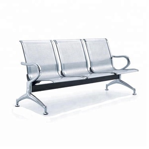 Silla de Aeropuerto de Acero Inoxidable de 3 Plazas / Sillas de Espera para Clínicas y Áreas Públicas - Product Image 1