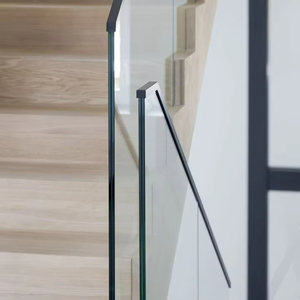 Lan can kính nhiều màu thời trang đính kèm nhôm thiết kế mới nhất lan can kính cho căn hộ ban công thép không gỉ - Product Image 1