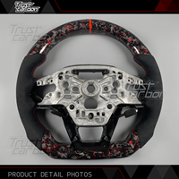 Volant en fibre de carbone LED forgé rouge personnalisé pour Ford Mustang GT EcoBoost Dark Horse SC RTR GTD 7ème génération S650 2024-2026