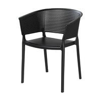 Chaise de jardin en plastique moderne en polypropylène PP pour café en plein air, chaise de salle à manger verte nordique en gros