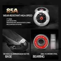 COUGAR Patins à Roues Alignées Professionnels Patinage en Ligne Fibre de Carbone Patins de Vitesse pour Hommes et Femmes Adultes