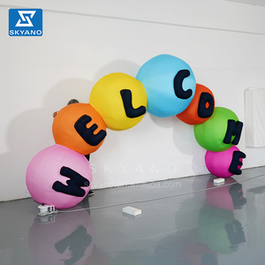 Lettre <span class=keywords><strong>publicitaire</strong></span> gonflable personnalisée arc-en-ciel arc-en-ciel arc de ballon slogan commercial arc gonflable - Product Image 3