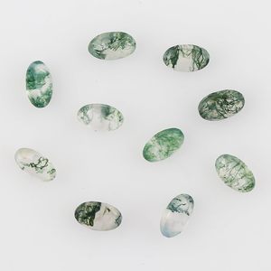 YASHEE - Piedra Preciosa de Ágata Musgosa Natural, Corte Ovalado de 5x3 mm, Suministros para la Fabricación de Joyas, Piedra Curativa de Chakra - Product Image 4