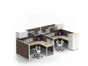 Modern Modular Office Table Workstation Cubicle Modular 4 6 Seater People Desk Open Staff Workstations For Office Furniture