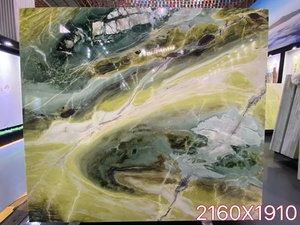 Sang Trọng Tự Nhiên Màu Xanh Lá Cây Phiến Đá Cẩm Thạch Mơ Màu Xanh Lá Cây Tấm Ván Cho Bàn Bếp Mơ Màu Xanh Lá Cây Đá Cẩm Thạch - Product Image 3