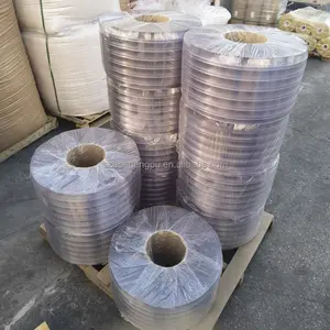 中国工厂户外窗帘透明塑料软聚氯乙烯卷带肋