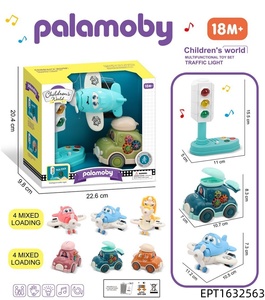 Ensemble de jouets éducatifs multifonctionnels avec <span class=keywords><strong>avion</strong></span> et véhicules transformables à feux de circulation, jouets de circulation à inertie/à rétrofriction pour enfants - Product Image 6