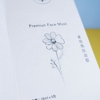 Boîte d'emballage personnalisée vide en carton blanc spécial avec estampage à chaud, doublure en éponge et poignée, pour masque facial jetable cosmétique