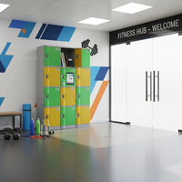 Serrure électronique intelligente en plastique pour casier de maison connectée, sans clé, avec mot de passe RFID, étanche et résistante à la rouille, grande capacité pour casiers de gym