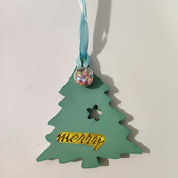 Décoration d'intérieur pour les fêtes : Arbre de Noël 3D en plâtre parfumé, diffuseur de parfum sans flamme, artisanat désodorisant, ornement suspendu