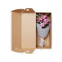 Boîte en Carton ondulé avec grande fermeture éclair, emballage de plantes à fleurs, expédition postale, 50 pièces