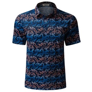 Chemises de golf pour hommes Géométrique Décontracté PDF 50+ OEM Col Nouveau style Séchage rapide Respirant Anti-froissement Tricoté Manches courtes Été - Product Image 1