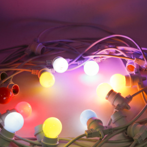 SL-A-09 E26 E27 कुर्सियां और फांसी छोरों S14 बल्ब स्ट्रिंग रोशनी आउटडोर स्ट्रिंग रोशनी का नेतृत्व किया-48 फुट Shatterproof और waterpro - Product Image 1