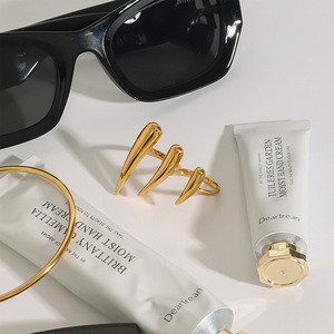 Yueli Spike <b>Open</b> <b>Ring</b> 18k Gold Plated Stainless Steel Adjustable Geometric Unisex Party Jewelry - Product Image 3