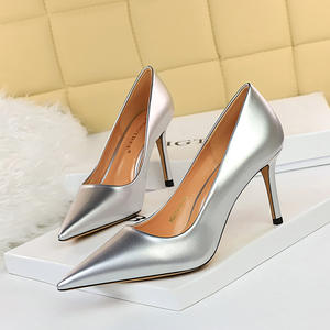 red bottom heels silver
