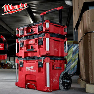 Milwaukee Pull Along Toolbox 100x70cm Plastic Storage <b>Cart</b> For <b>Tools</b> Garage Use - Product Image 4