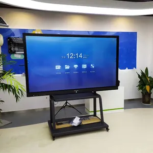 C6400 vesa 1100x600mm पहियों के साथ मोबाइल एलसीडी टीवी ट्राली मंजिल टीवी गाड़ियां ''40 फिट बैठता है, 55, 65, 70, 80, 90, 100, 120 इंच टीवी