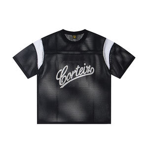 T-shirt unisexe décontracté et polyvalent en jersey respirant à manches courtes, style urbain vintage et tendance, nouveauté - Product Image 5