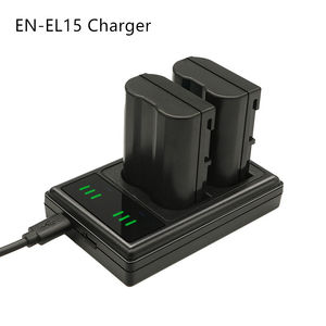 Chargeur double USB haute vitesse EN-EL15 de qualité supérieure pour appareils photo reflex numériques Nikon D800 <span class=keywords><strong>D810</strong></span> D850 D610 D7000 D7100 <span class=keywords><strong>D7200</strong></span> (vente en gros) - Product Image 1