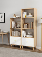 Étagère en bois massif nordique, bibliothèque et étagère au sol pour salon, bibliothèque créative simple pour chambre à coucher, petite armoire de rangement