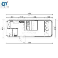 Maison capsule préfabriquée portable avec chambre et cuisine, utilisation extérieure, résistante aux intempéries, mini-maison pour villa, hôtel, bureau, toilettes