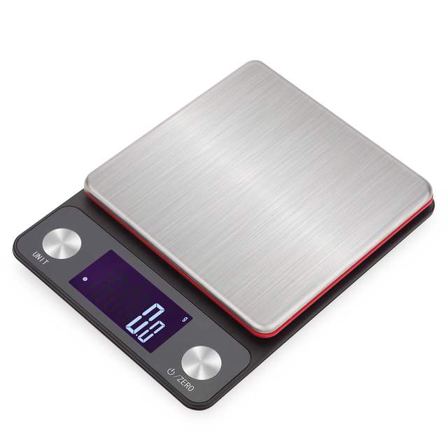 High Quality Digital Display Battery Powered Stainless Steel Kitchen Scale 10kg Large Capacity 5kg/0.1g