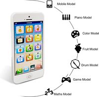 Jouet interactif de lumières éblouissantes avec 8 fonctions jouet apprentissage jouer téléphone portable pour bébé en bas âge