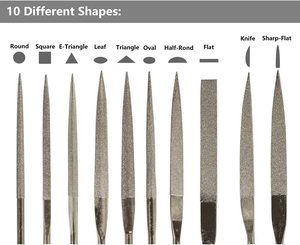 Faible quantité minimale de commande personnalisé OEM métal aiguille en forme de triangle lime diamant enduit main limes - Product Image 4