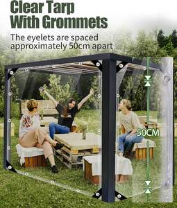 <span class=keywords><strong>Bâche</strong></span> en plastique imperméable de PVC clair <span class=keywords><strong>pour</strong></span> des meubles de jardin en <span class=keywords><strong>bois</strong></span> de piscines de camions - Product Image 3