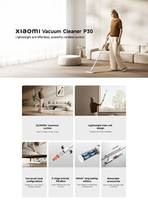 E204เครื่องดูดฝุ่นไร้สาย P30 Xiaomi | เครื่องดูดฝุ่นมือถือแบบชาร์จไฟได้180W พร้อมที่กรอง HEPA สำหรับบ้านและรถยนต์ - Product Image 2