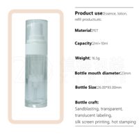 Flacon pompe sans air à double compartiment en PET écologique personnalisé 2 ml + 10 ml, contenant pour sérum et essence, pour ensemble de soins de la peau