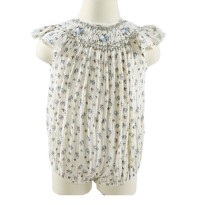 Vestidos de bebé cortos personalizados diseñados en Vietnam para niñas, peleles ahumados con flores para niños de 2 meses a 12 años - Product Image 2