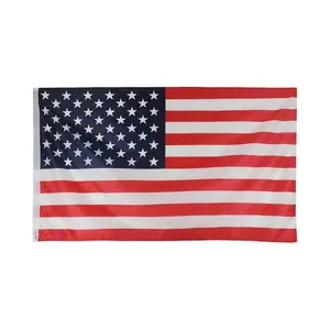 신제품 더블 스티치 생생한 컬러 미국 국기 배너 인쇄